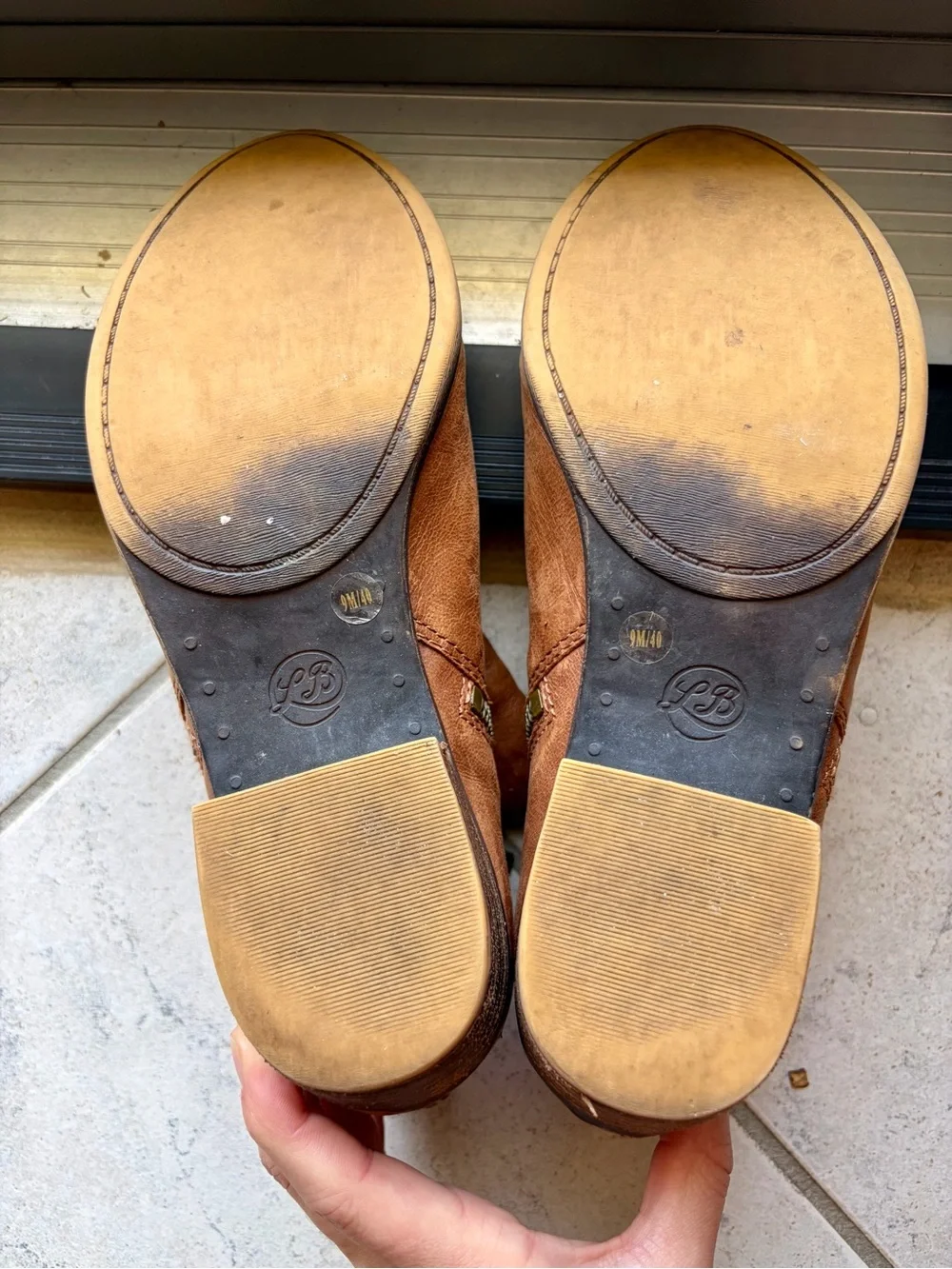 Lucky Brand Brown Distressed Leather Ankle Boots Booties Size 9M / EU 40